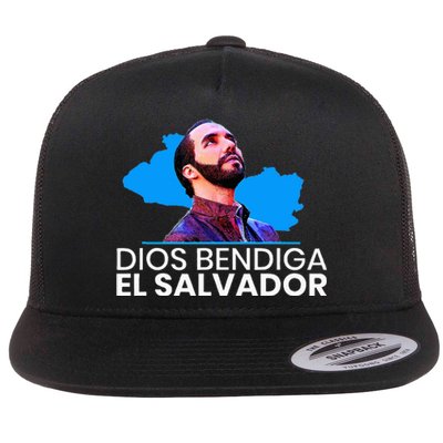 Dios Bendiga El Salvador Nayib Bukele Presidente Flat Bill Trucker Hat