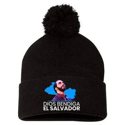 Dios Bendiga El Salvador Nayib Bukele Presidente Pom Pom 12in Knit Beanie