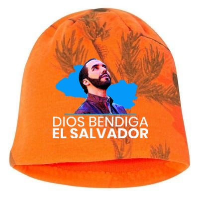 Dios Bendiga El Salvador Nayib Bukele Presidente Kati - Camo Knit Beanie