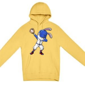 Dabbing Bunny Easter Day Baseball Catcher Happy Easter Cute Gift Premium Pullover Hoodie