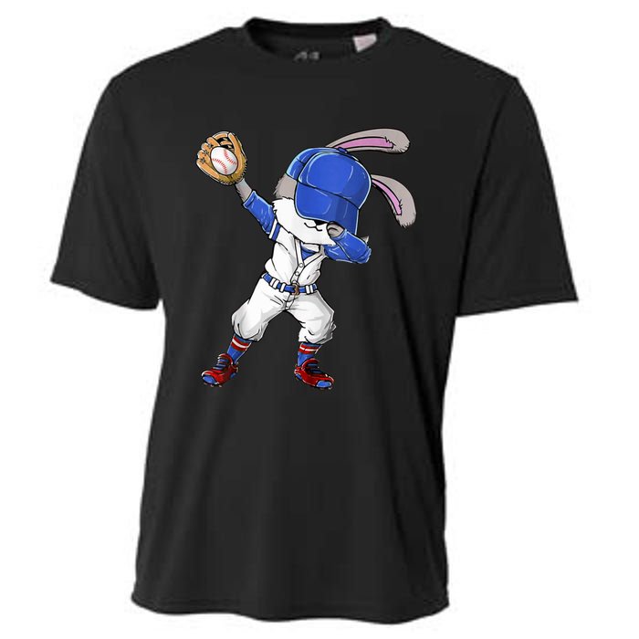 Dabbing Bunny Easter Day Baseball Catcher Happy Easter Cute Gift Cooling Performance Crew T-Shirt