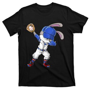 Dabbing Bunny Easter Day Baseball Catcher Happy Easter Cute Gift T-Shirt