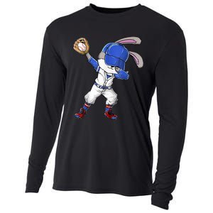 Dabbing Bunny Easter Day Baseball Catcher Happy Easter Cute Gift Cooling Performance Long Sleeve Crew