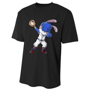 Dabbing Bunny Easter Day Baseball Catcher Happy Easter Cute Gift Performance Sprint T-Shirt