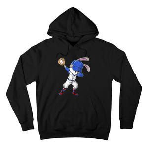 Dabbing Bunny Easter Day Baseball Catcher Happy Easter Cute Gift Tall Hoodie