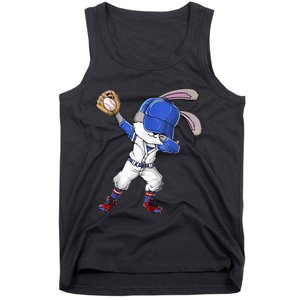 Dabbing Bunny Easter Day Baseball Catcher Happy Easter Cute Gift Tank Top