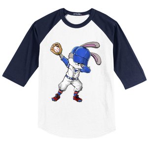 Dabbing Bunny Easter Day Baseball Catcher Happy Easter Cute Gift Baseball Sleeve Shirt