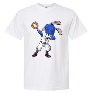 Dabbing Bunny Easter Day Baseball Catcher Happy Easter Cute Gift Garment-Dyed Heavyweight T-Shirt