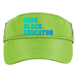 Dope Black Educator Black Pride Afro African Black History Meaningful Gift Adult Drive Performance Visor