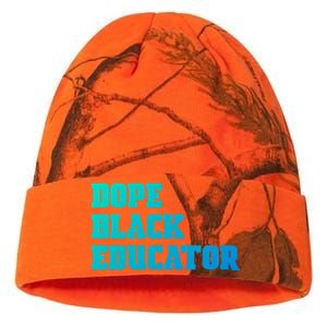 Dope Black Educator Black Pride Afro African Black History Meaningful Gift Kati Licensed 12" Camo Beanie