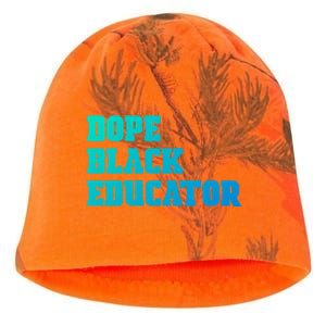 Dope Black Educator Black Pride Afro African Black History Meaningful Gift Kati - Camo Knit Beanie