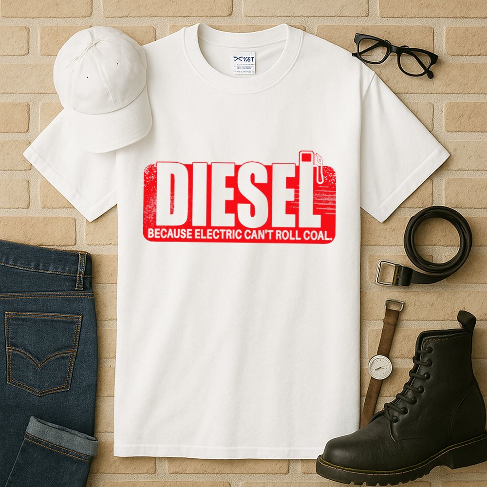 Diesel Because Electric Cant Roll Coal Truck Tall T-Shirt