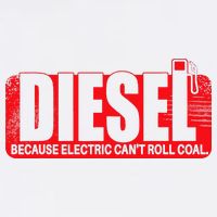 Diesel Because Electric Cant Roll Coal Truck Tall T-Shirt