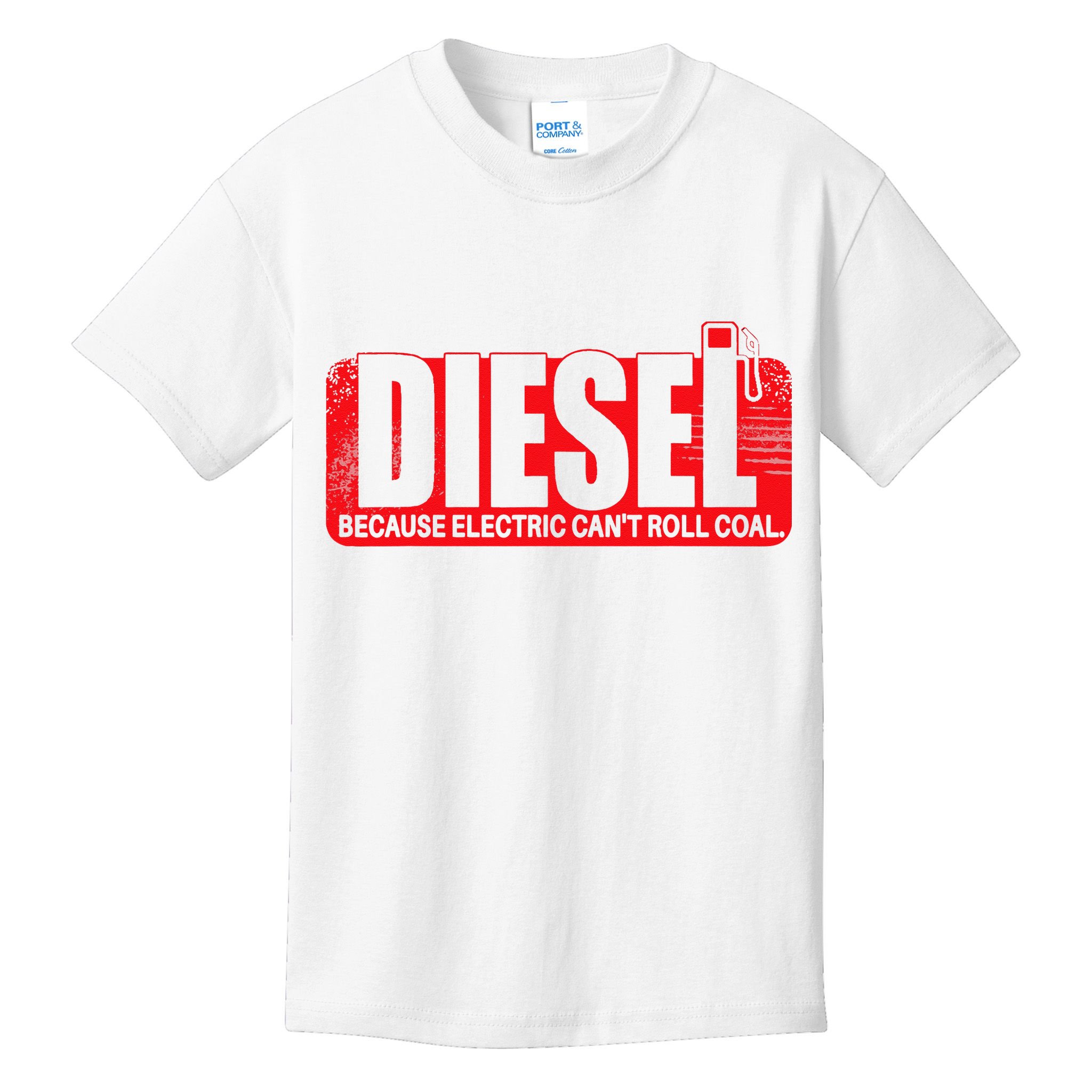 Diesel Because Electric Cant Roll Coal Truck Kids T-Shirt
