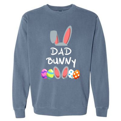 Dad Bunny Easter Gift Group Matching Family Easter Eggs Gift Garment-Dyed Sweatshirt