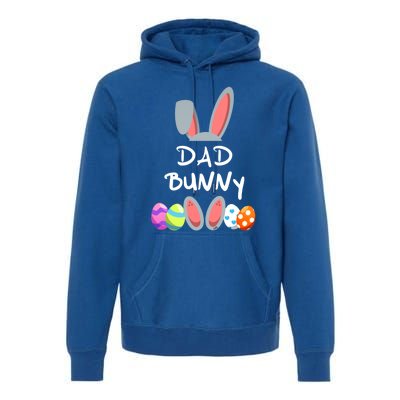 Dad Bunny Easter Gift Group Matching Family Easter Eggs Gift Premium Hoodie