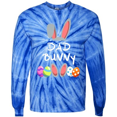 Dad Bunny Easter Gift Group Matching Family Easter Eggs Gift Tie-Dye Long Sleeve Shirt