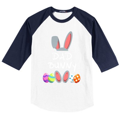 Dad Bunny Easter Gift Group Matching Family Easter Eggs Gift Baseball Sleeve Shirt