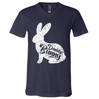 Dad Bunny Easter Day Cute Rabbit Daddy Papa Father Day V-Neck T-Shirt