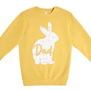 Dad Bunny Easter Day Cute Rabbit Daddy Papa Father Premium Crewneck Sweatshirt