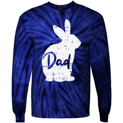 Dad Bunny Easter Day Cute Rabbit Daddy Papa Father Tie-Dye Long Sleeve Shirt