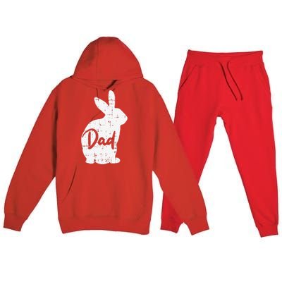 Dad Bunny Easter Day Cute Rabbit Daddy Papa Father Premium Hooded Sweatsuit Set