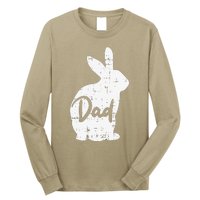 Dad Bunny Easter Day Cute Rabbit Daddy Papa Father Long Sleeve Shirt