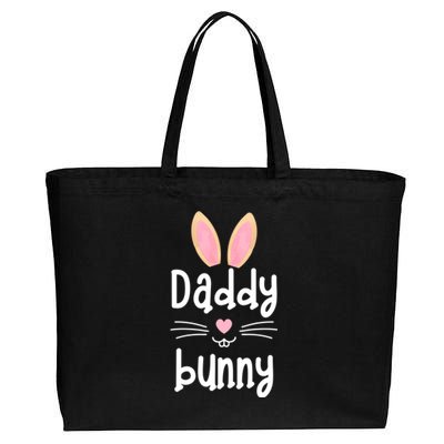 Daddy Bunny Ears Easter Family Matching Dad Father Papa Gift Cotton Canvas Jumbo Tote