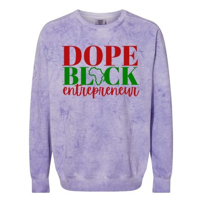 Dope Black Entrepreneur Gift Idea For Black Business Owners Gift Colorblast Crewneck Sweatshirt