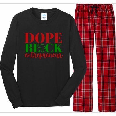 Dope Black Entrepreneur Gift Idea For Black Business Owners Gift Long Sleeve Pajama Set