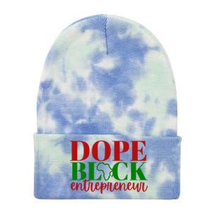 Dope Black Entrepreneur Gift Idea For Black Business Owners Gift Tie Dye 12in Knit Beanie