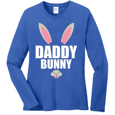 Daddy Bunny Easter Husband Easter Father Easter Dad Bunny Gift Ladies Long Sleeve Shirt