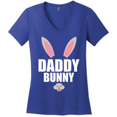 Daddy Bunny Easter Husband Easter Father Easter Dad Bunny Gift Women's V-Neck T-Shirt