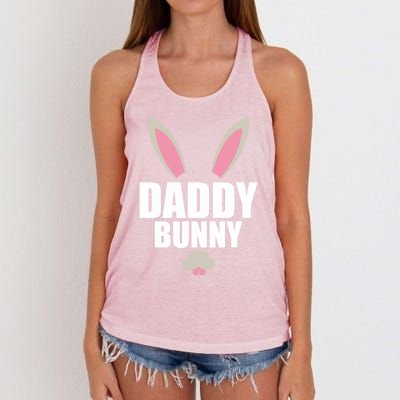 Daddy Bunny Easter Husband Easter Father Easter Dad Bunny Gift Women's Knotted Racerback Tank