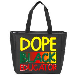 Dope Black Educator African American For Black History Month Zip Tote Bag