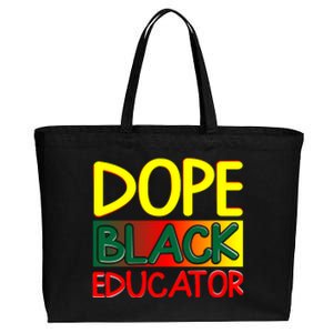 Dope Black Educator African American For Black History Month Cotton Canvas Jumbo Tote