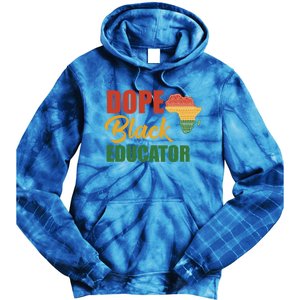 Dope Black Educator Black Teacher African American Teaching Gift Tie Dye Hoodie