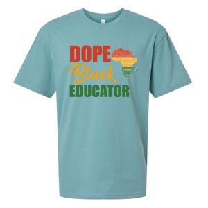 Dope Black Educator Black Teacher African American Teaching Gift Sueded Cloud Jersey T-Shirt