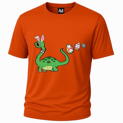 Dinosaur Bunny Ears Easter Egg Hunting Brontosaurus Spring Gift Cooling Performance Crew T-Shirt