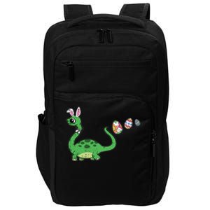 Dinosaur Bunny Ears Easter Egg Hunting Brontosaurus Spring Gift Impact Tech Backpack