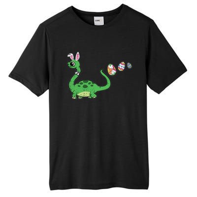 Dinosaur Bunny Ears Easter Egg Hunting Brontosaurus Spring Gift Tall Fusion ChromaSoft Performance T-Shirt