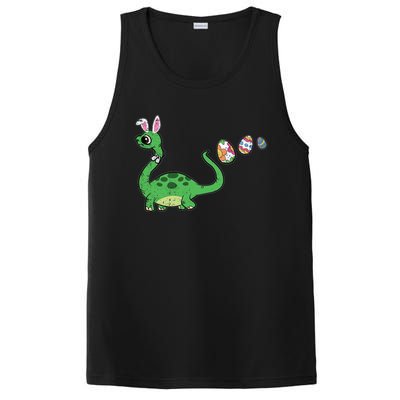 Dinosaur Bunny Ears Easter Egg Hunting Brontosaurus Spring Gift PosiCharge Competitor Tank