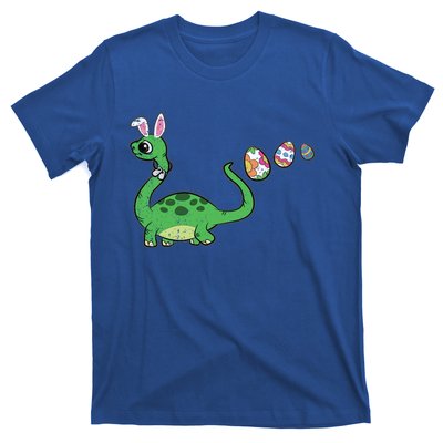 Dinosaur Bunny Ears Easter Egg Hunting Brontosaurus Spring Gift T-Shirt