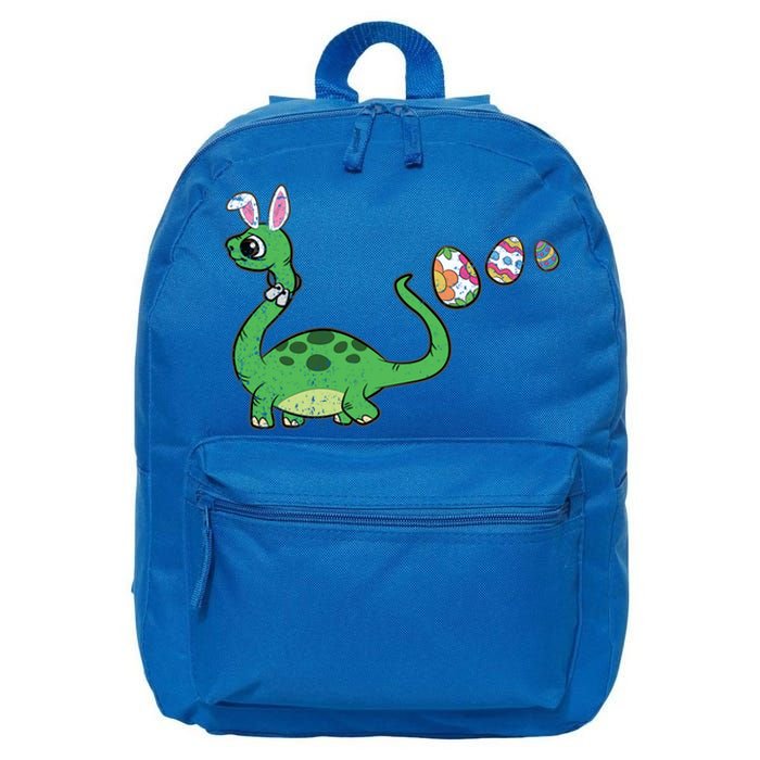 Dinosaur Bunny Ears Easter Egg Hunting Brontosaurus Spring Gift 16 in Basic Backpack