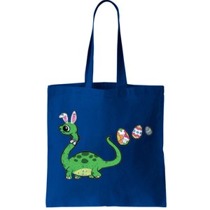 Dinosaur Bunny Ears Easter Egg Hunting Brontosaurus Spring Gift Tote Bag