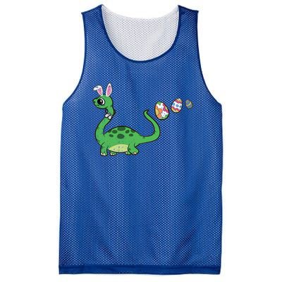 Dinosaur Bunny Ears Easter Egg Hunting Brontosaurus Spring Gift Mesh Reversible Basketball Jersey Tank