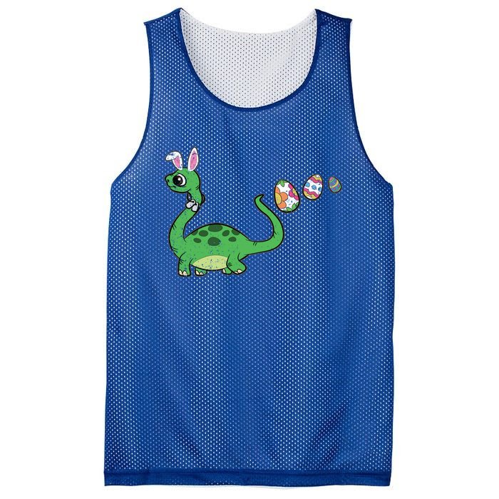 Dinosaur Bunny Ears Easter Egg Hunting Brontosaurus Spring Gift Mesh Reversible Basketball Jersey Tank