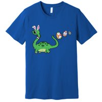 Dinosaur Bunny Ears Easter Egg Hunting Brontosaurus Spring Gift Premium T-Shirt