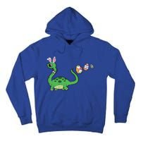 Dinosaur Bunny Ears Easter Egg Hunting Brontosaurus Spring Gift Tall Hoodie