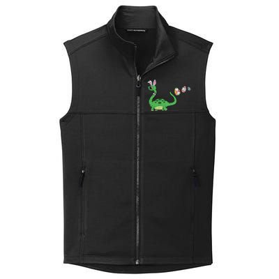 Dinosaur Bunny Ears Easter Egg Hunting Brontosaurus Spring Gift Collective Smooth Fleece Vest